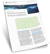 OneSumX Dynamic Analysis Dashboard Product Sheet