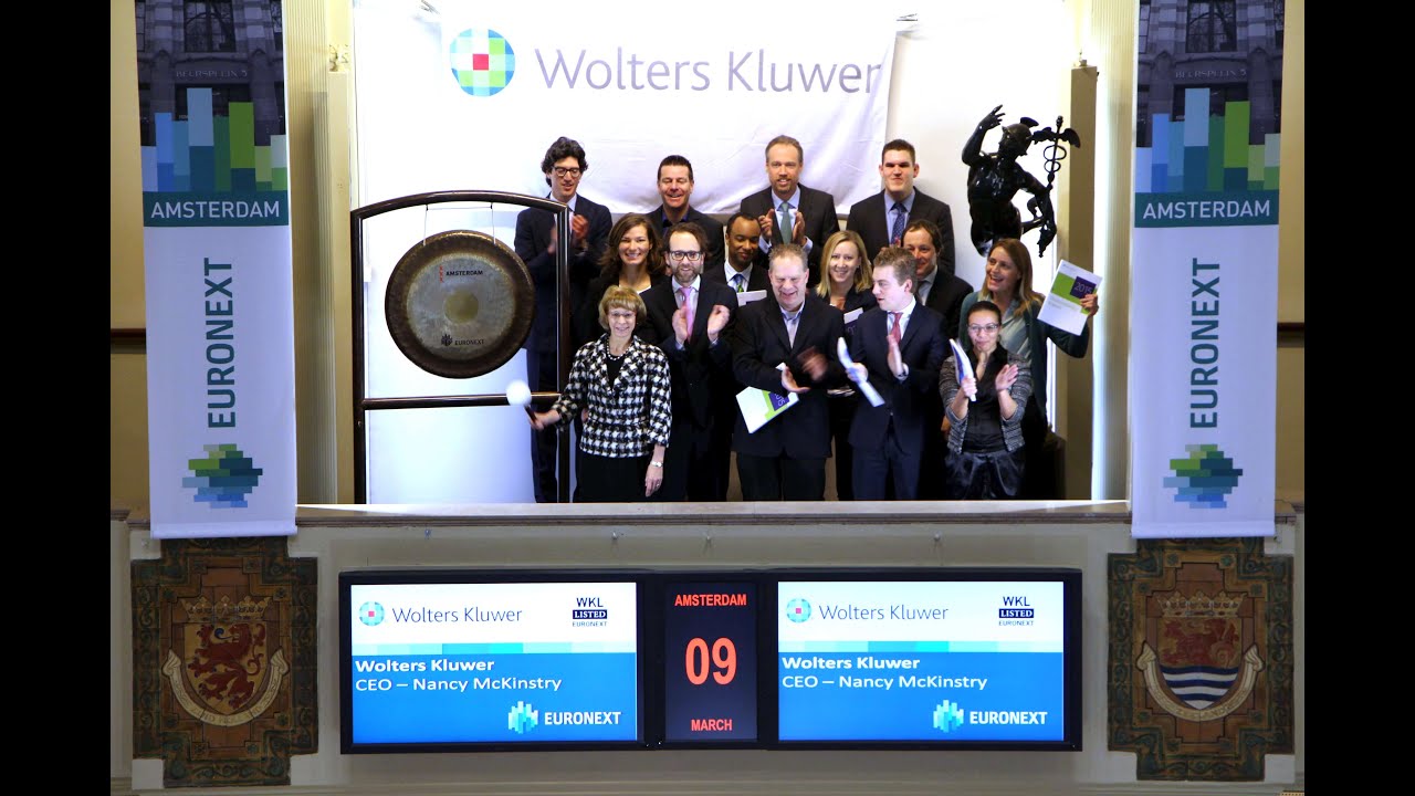 Share to Twitter Share to LinkedIn Share to Email Share to Print On the occasion of publishing its 2015 Annual Report and Sustainability Report, Wolters Kluwer CEO Nancy McKinstry opens trading at AEX