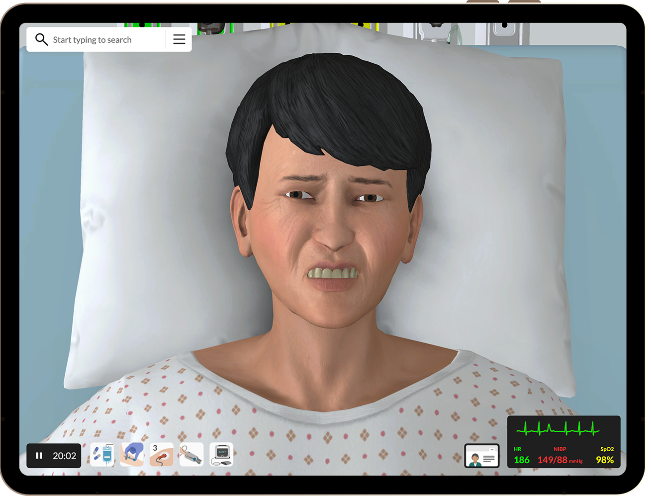 vSim Advanced Critical Care med surg patient simulation