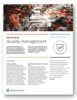 Solution Brief Quality Management