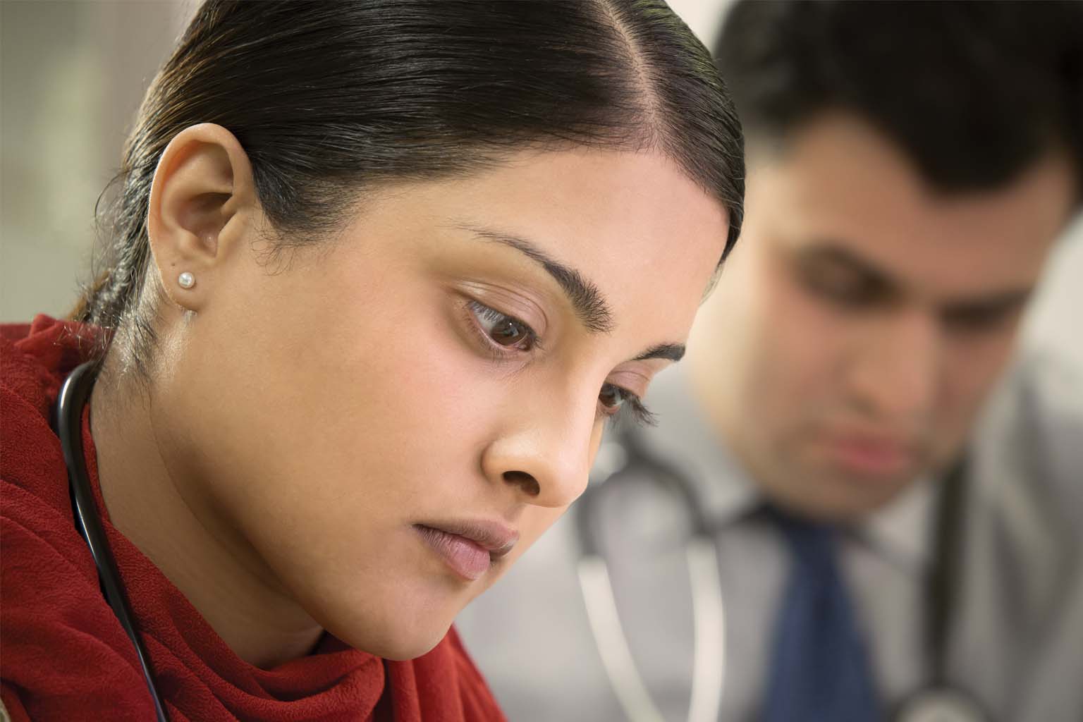 close up of female clinician