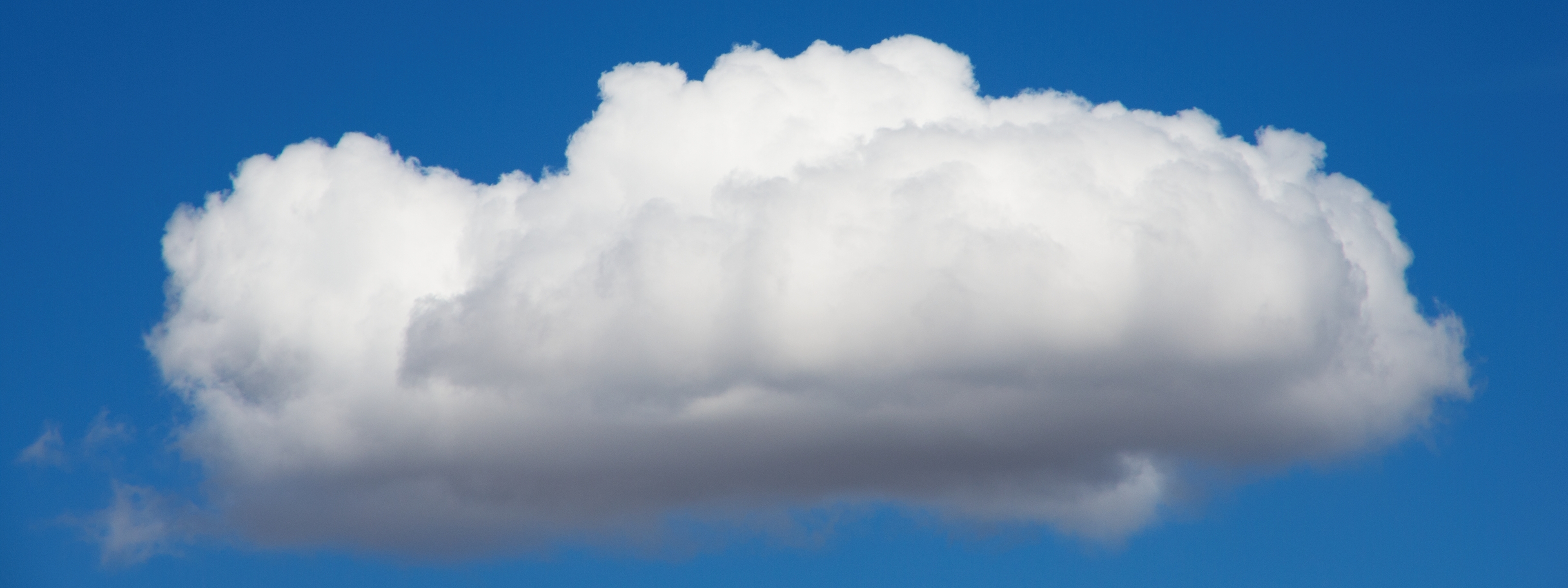 Fluffy cloud in a sunny blue sky