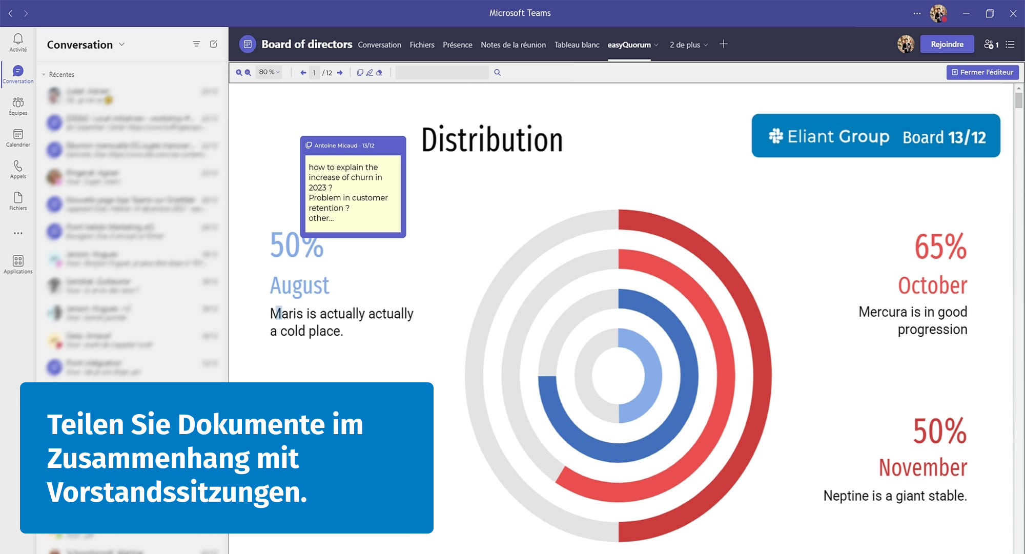 Easyquorum app in teams laptop 2 DE