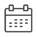 Icoon van kalender voor jaarafsluiting boekhouding