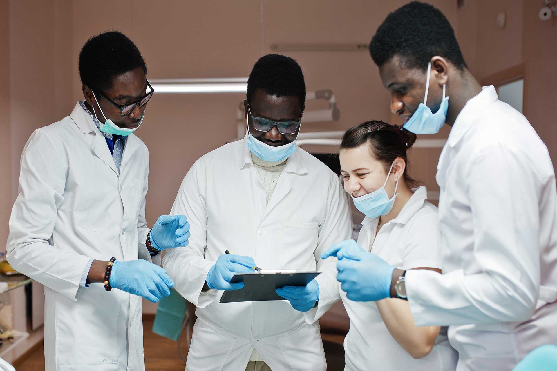 Nursing students at surgery