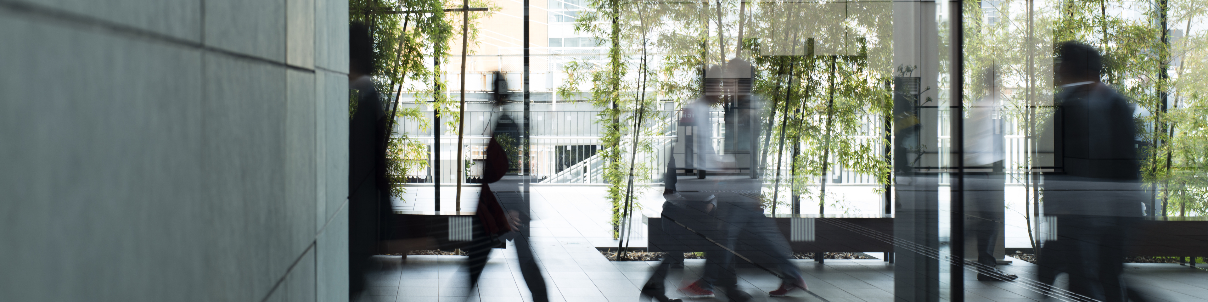 People walking outside Office Building