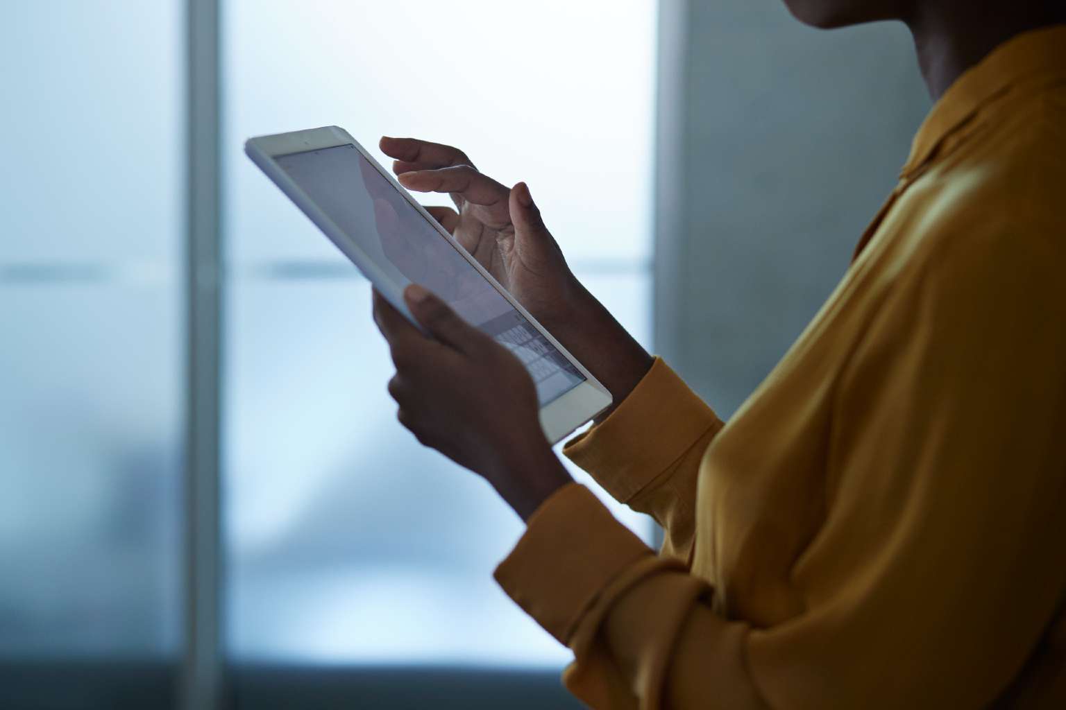 Woman with tablet