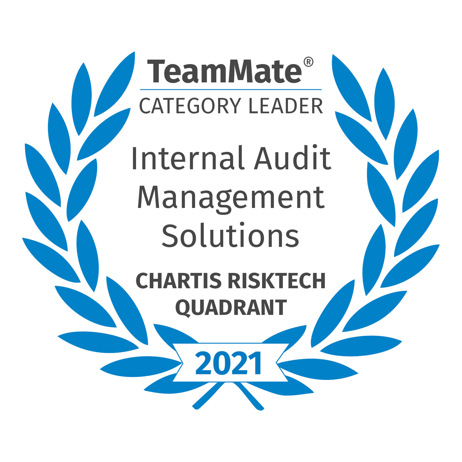 TeamMate Chartis Risktech Quadrant 2021 Category Leader Internal Audit Management Solutions