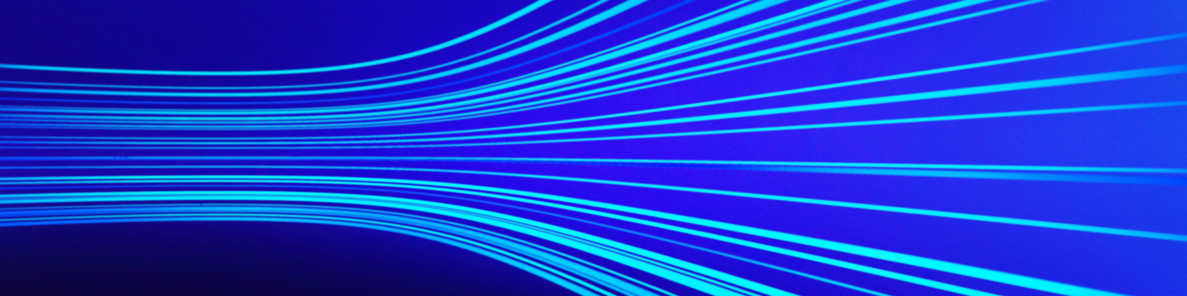 Curved blue lights for futuristic internet and business concept, technology background. 3d illustration