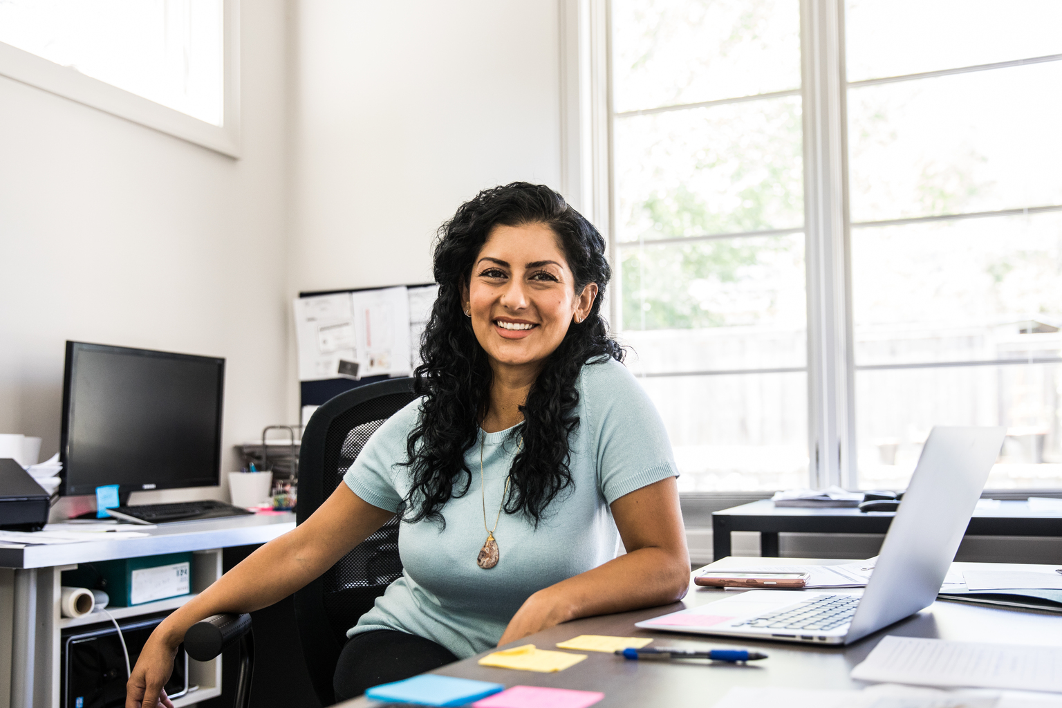 Woman in business office