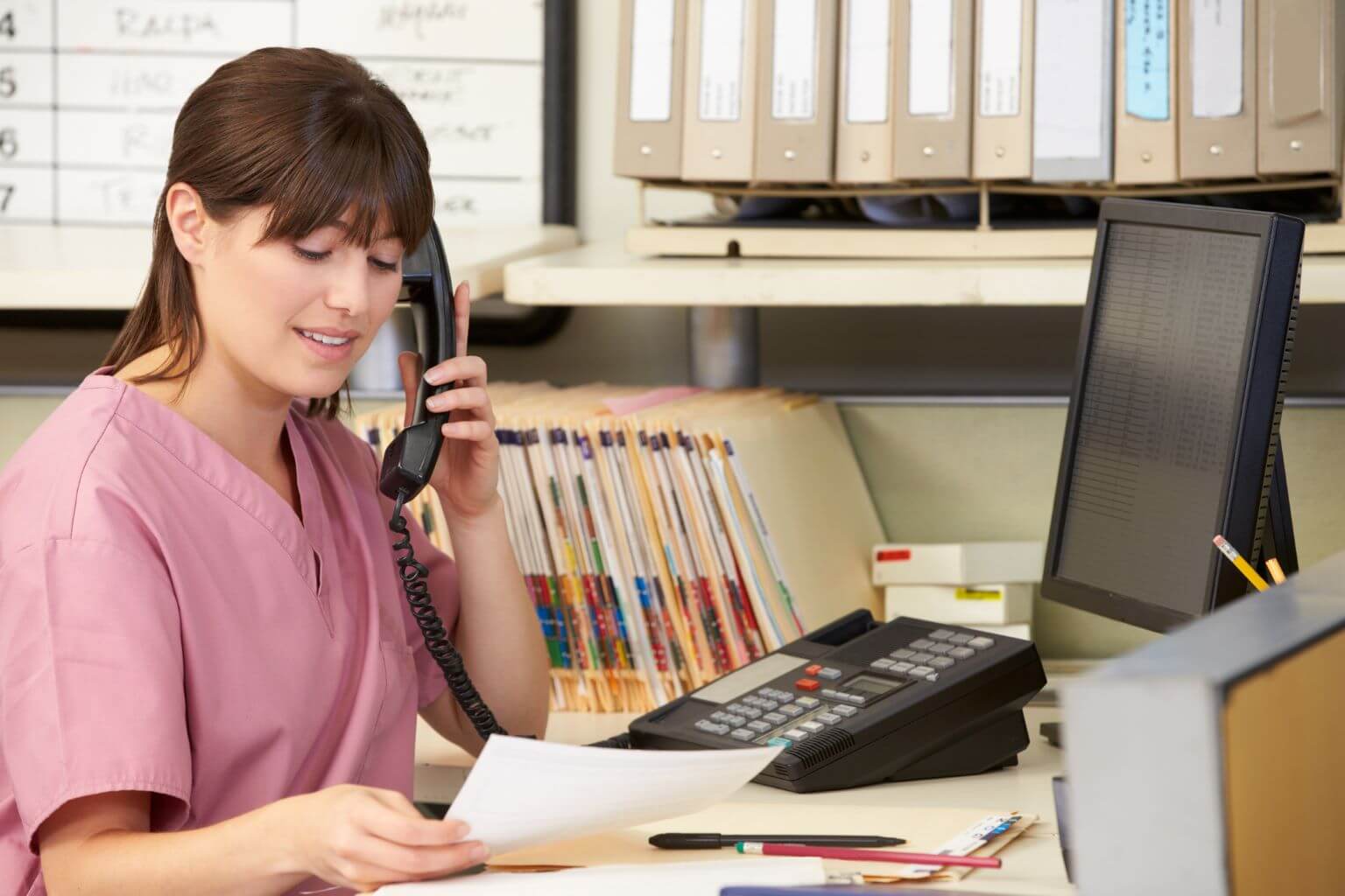 nurse-making-call-on-phone