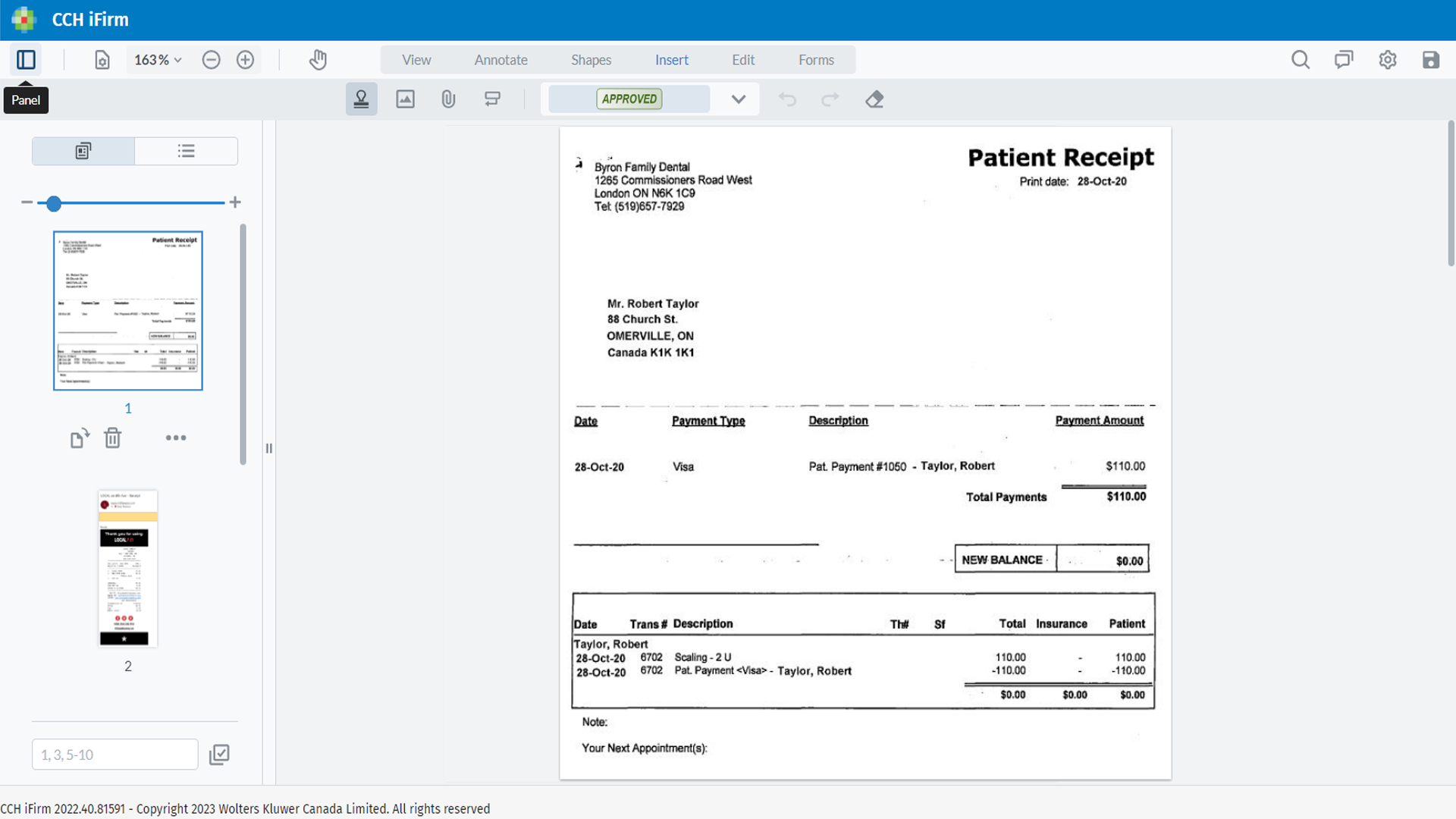 CCH iFirm PDF Editor screenshot