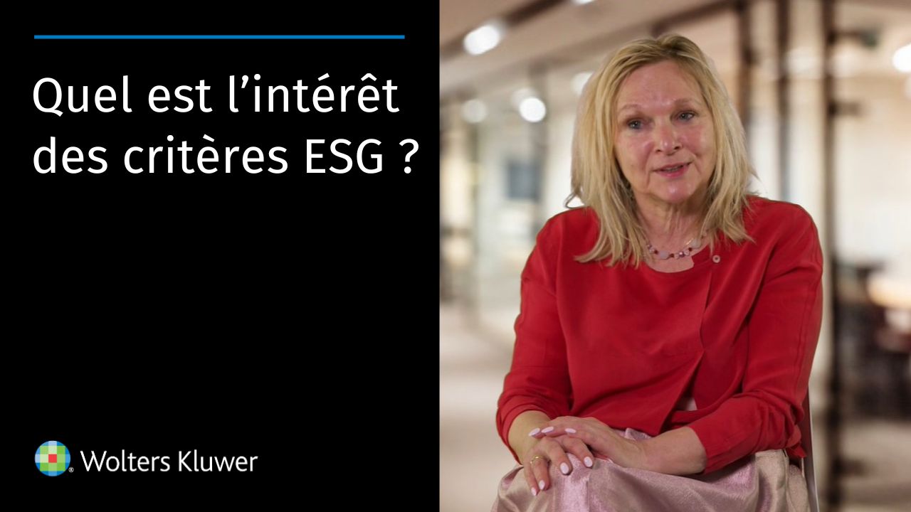 Quel est l’intérêt des critères ESG ?