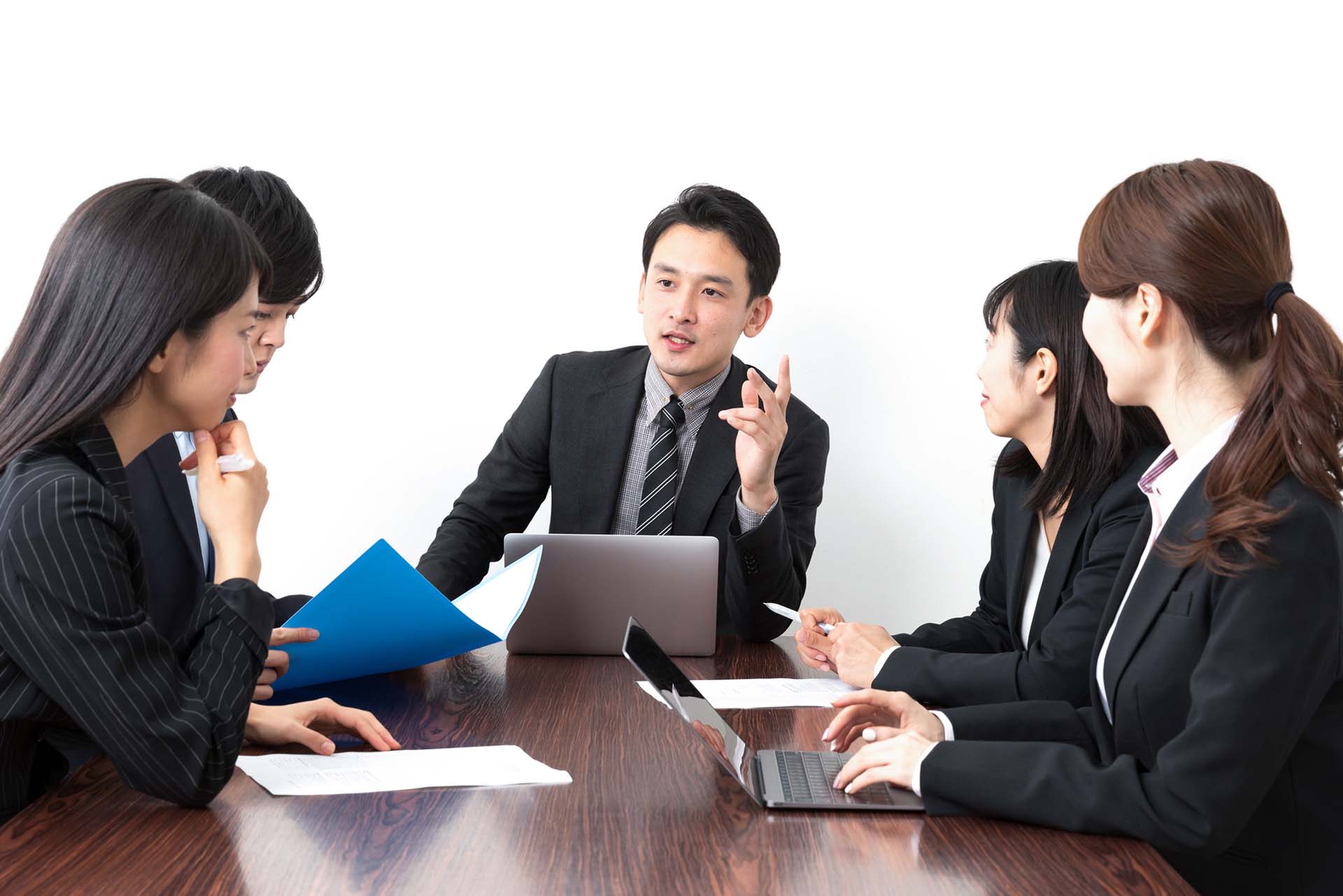 Japanese Professionals with Laptop