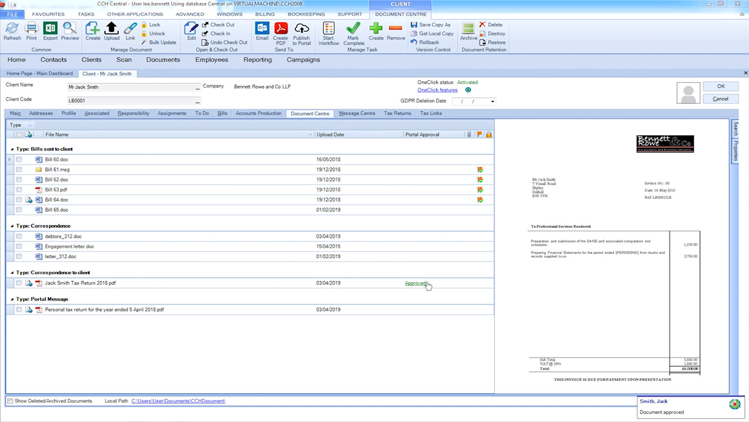 CCH OneClick - Easy document approval process