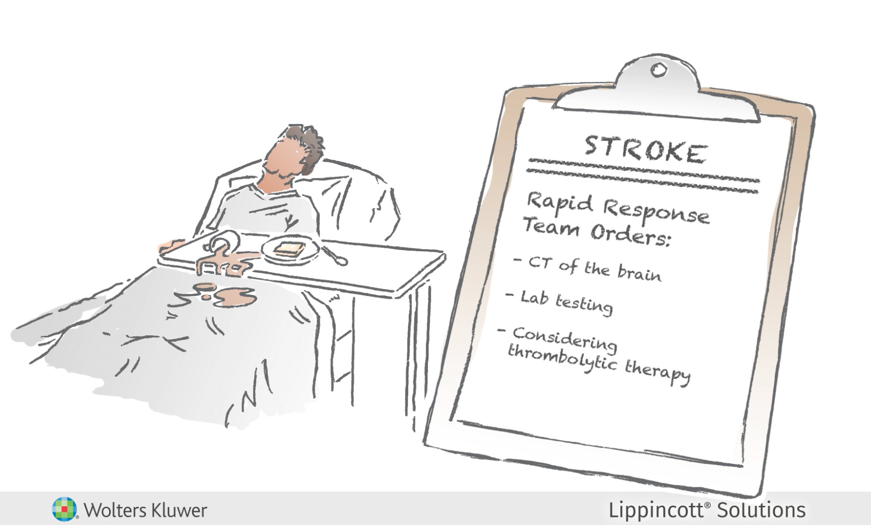 illustration of person suffering from stroke