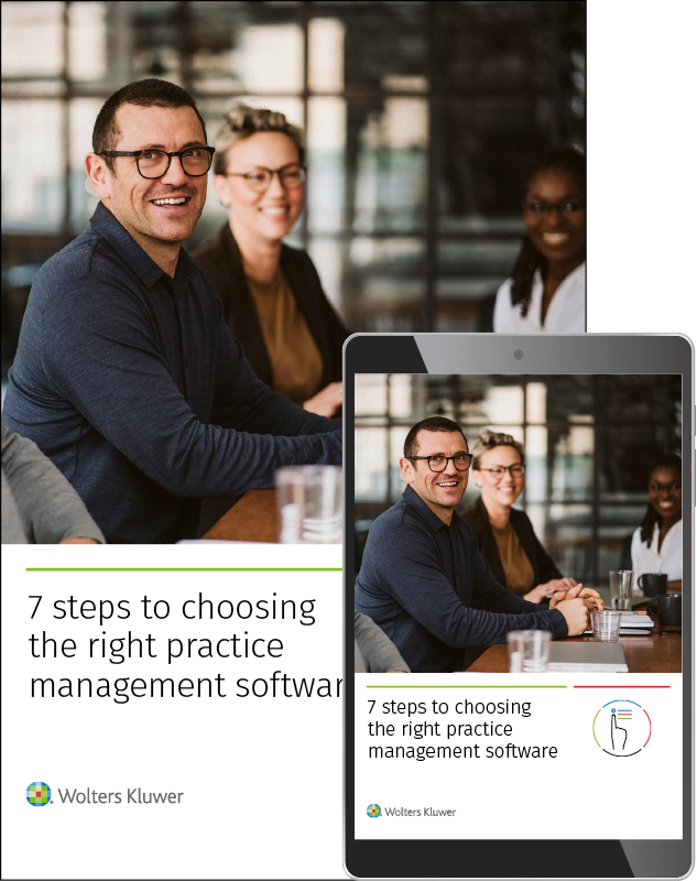 Cover of 7 steps to choosing the right practice management software PDF
