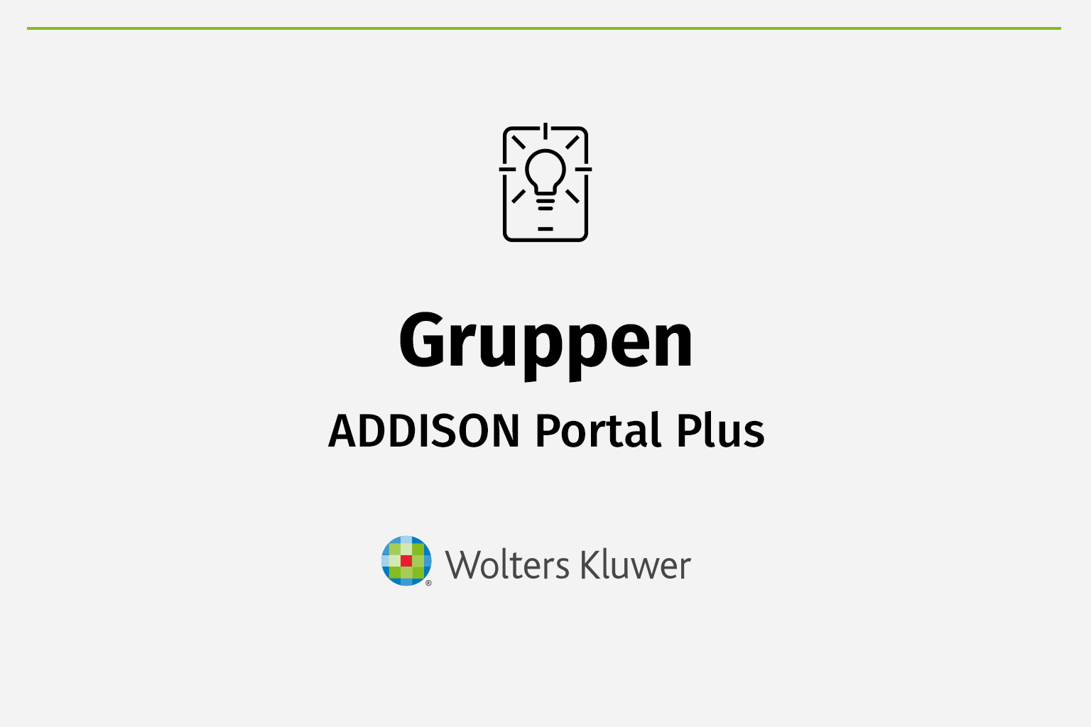 Gruppen im ADDISON Portal Plus