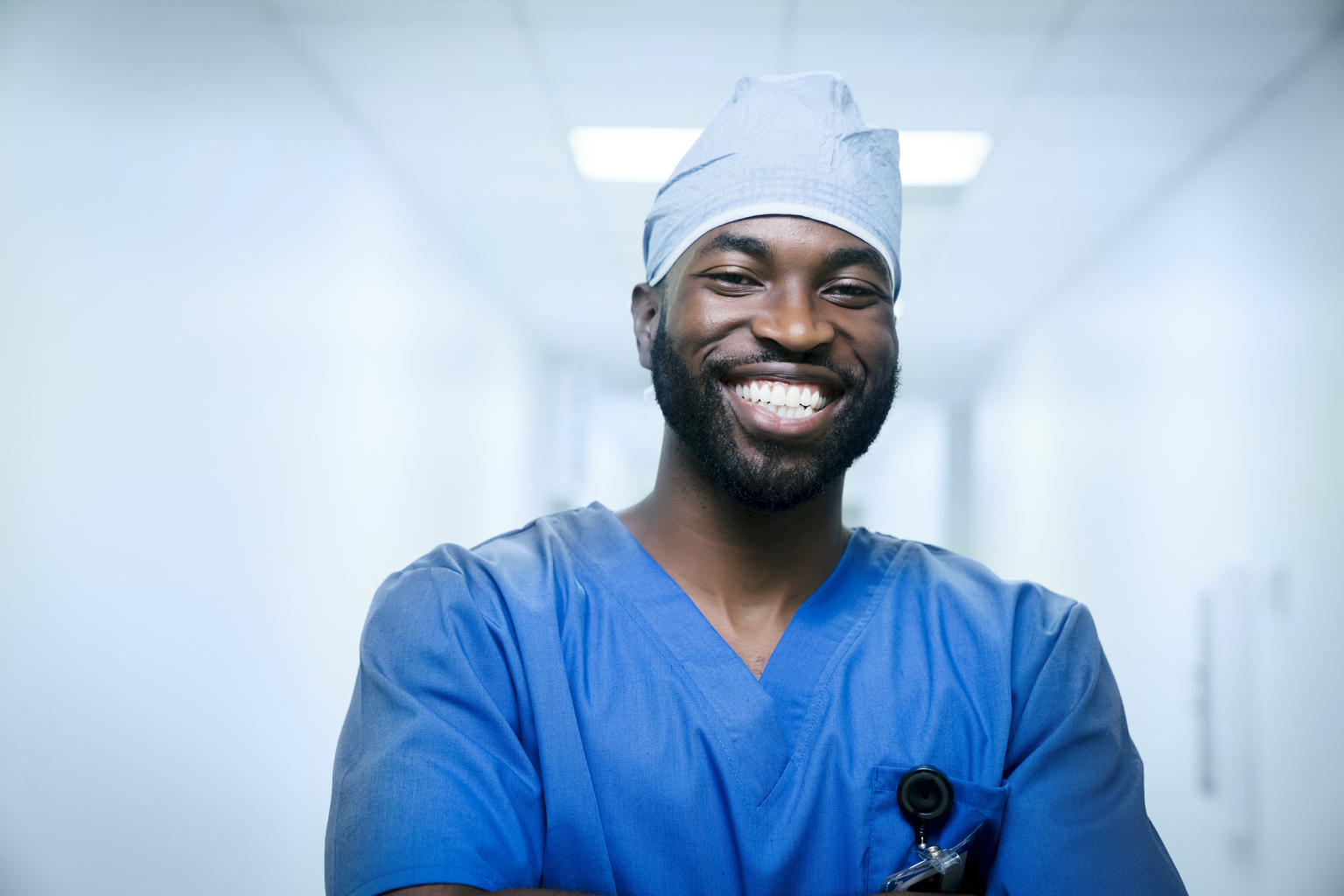 Portrait of smiling black nurse