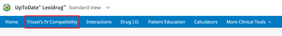 Lexicomp Trissel's IV Compatibility