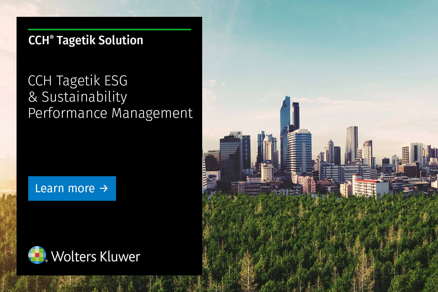 ESG & Sustainability Performance Management | CCH Tagetik | Wolters Kluwer