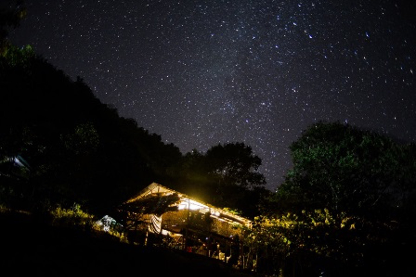 Jungle clinic under the stars; submitted by Dr. John Shaw