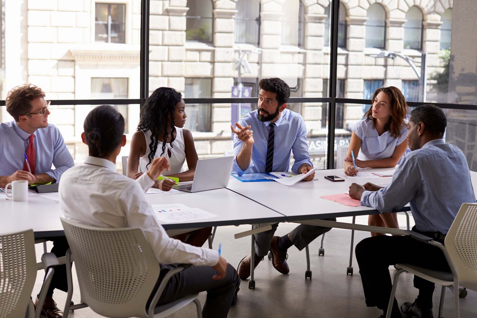 business meeting in conference room