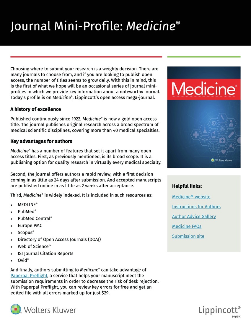 Journal Mini-Profile: Medicine®