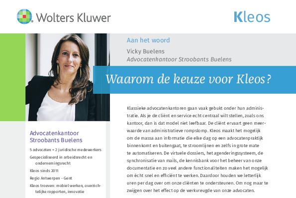 Kleos Testimonial Vicky Buelens