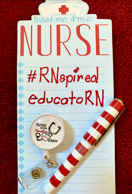 Illustration that says Nurse, #RNspired, educatoRN