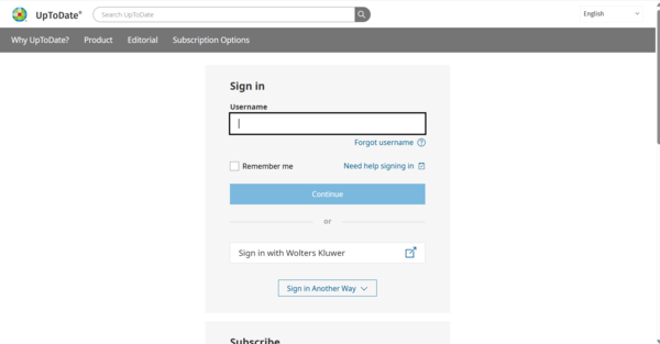 log in page for maintaining access