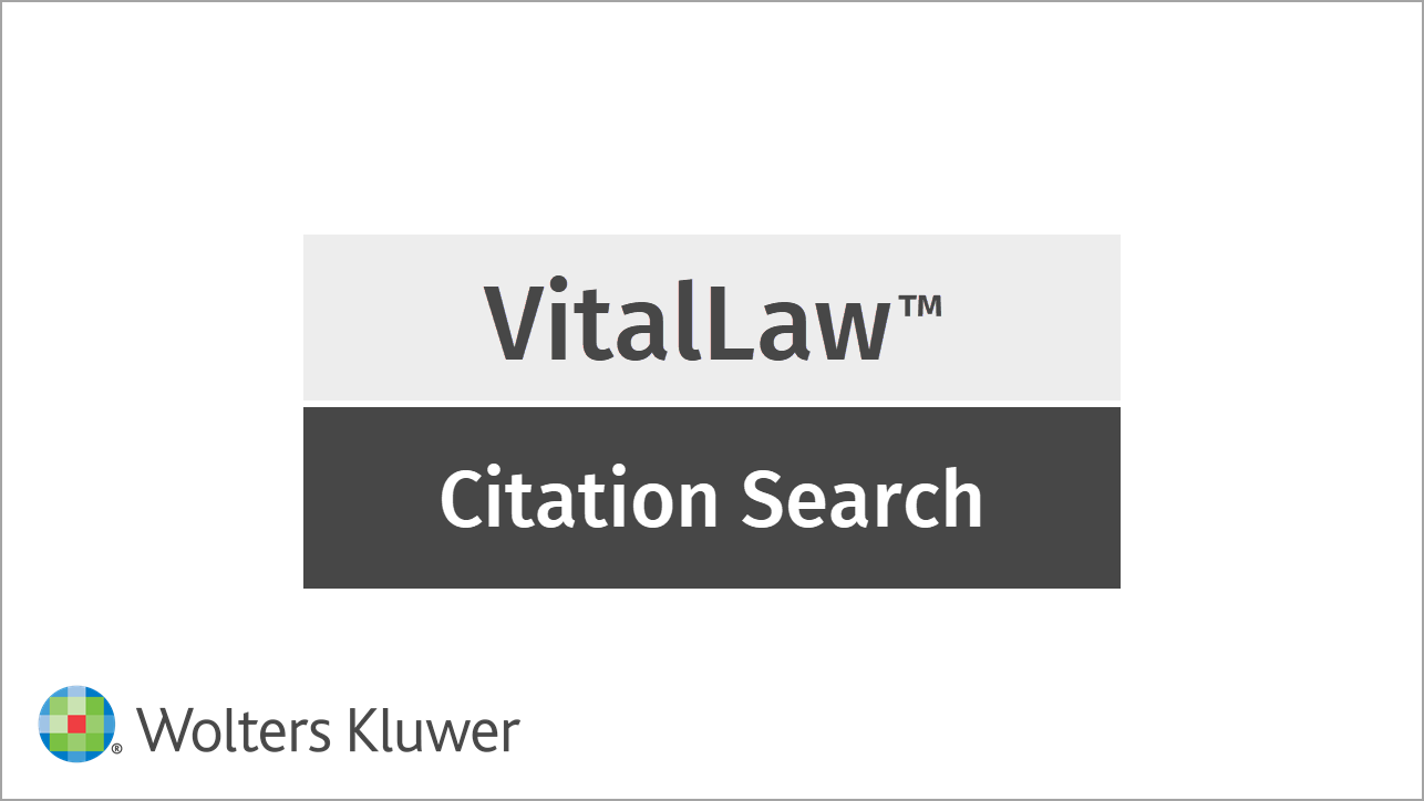 2022 VitalLaw Citation Search Video Thumbnail