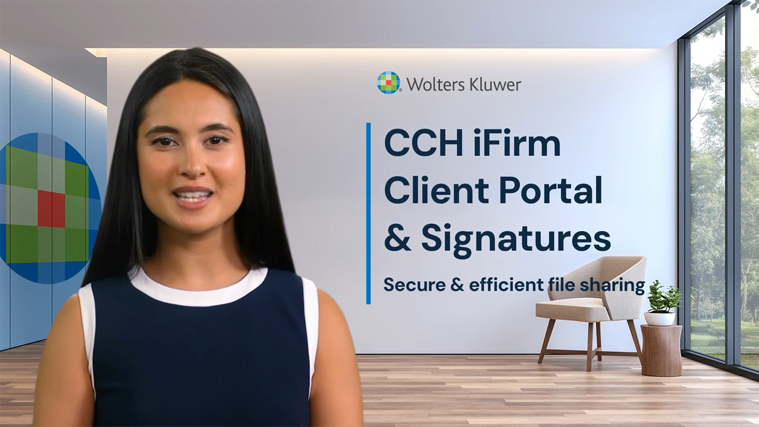 Screenshot of CCH iFirm Client Portal & Signatures video
