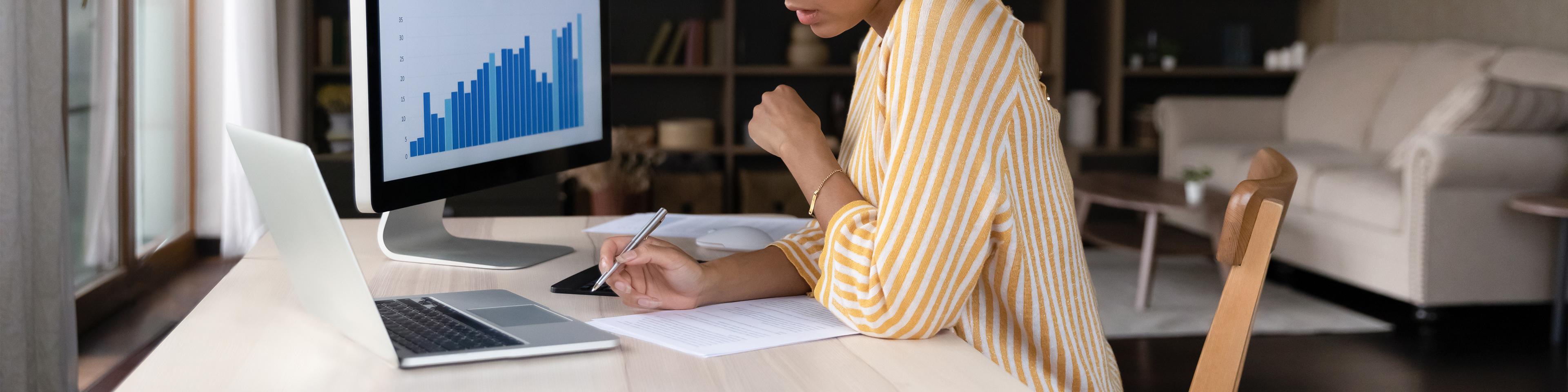 woman working at computer