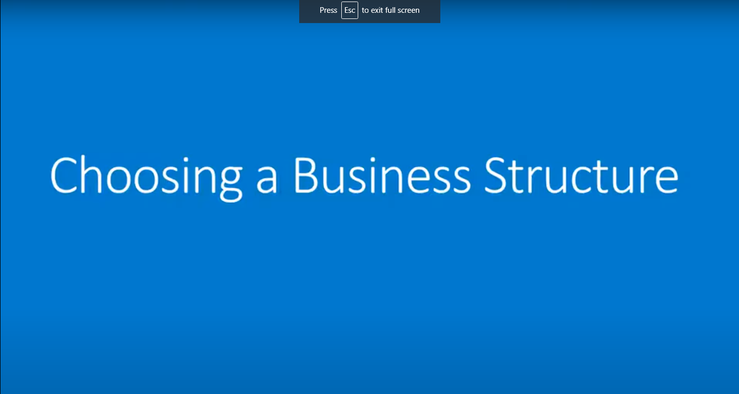 Choosing A Business Structure
