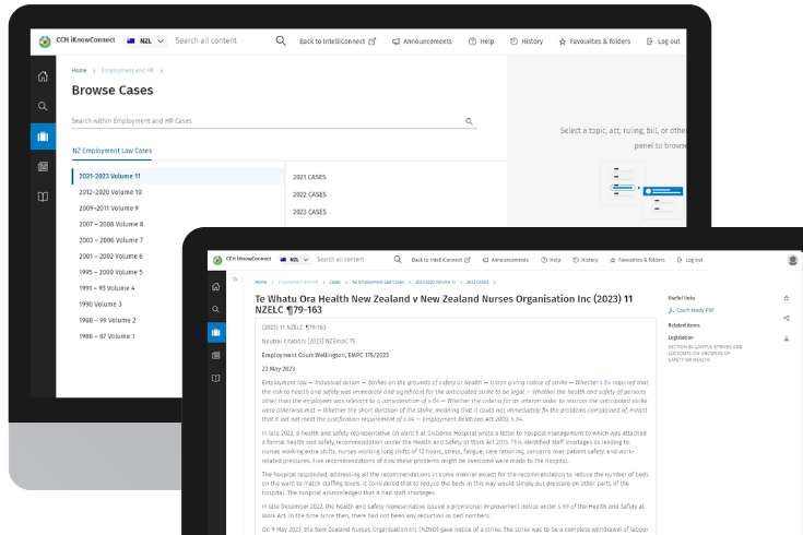 CCH iKnowConnect - NZ Employment and HR - Cases