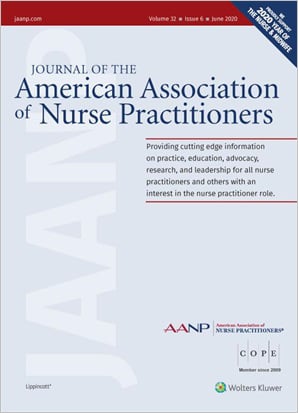 Journal of the American Association of Nurse Practitioners cover