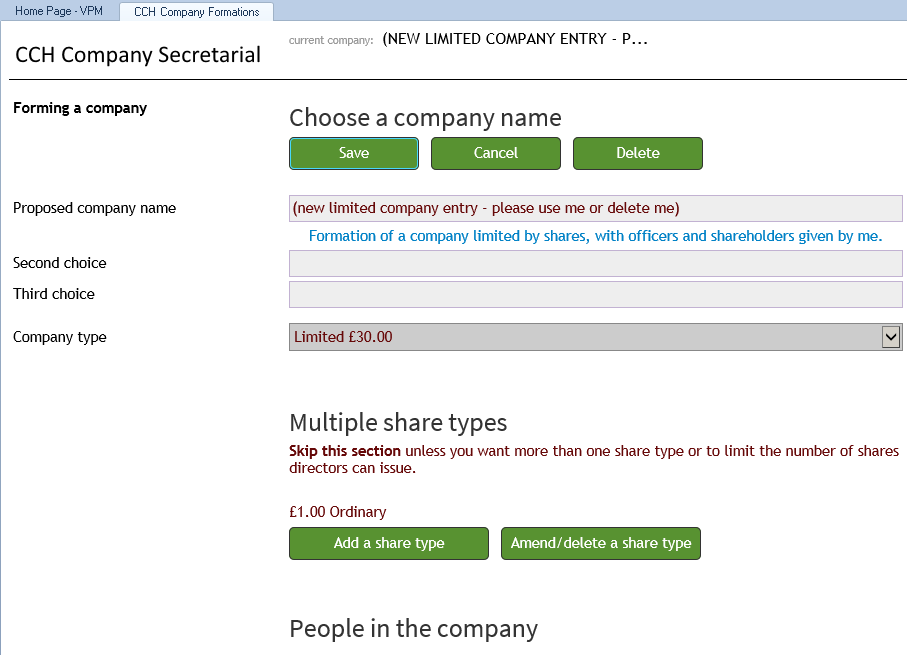 Easy new company formations