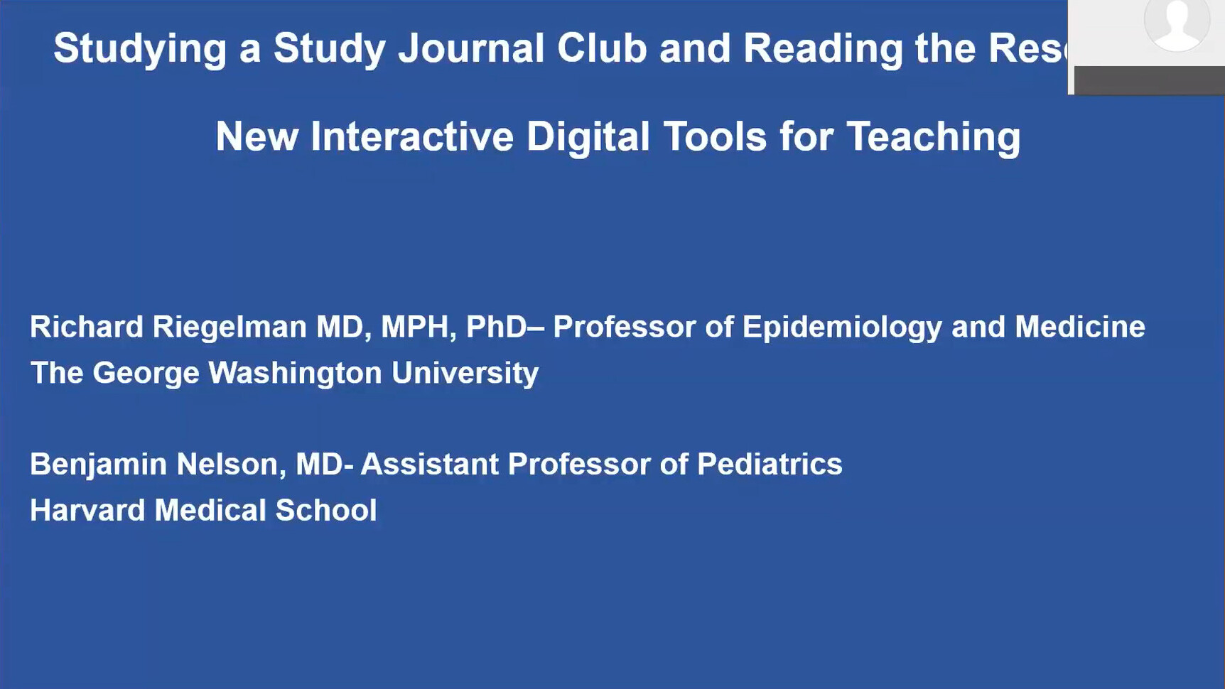 Screenshot of Studying a Study Journal Club and Reading the Research: New Interactive Digital Tools for Teaching video