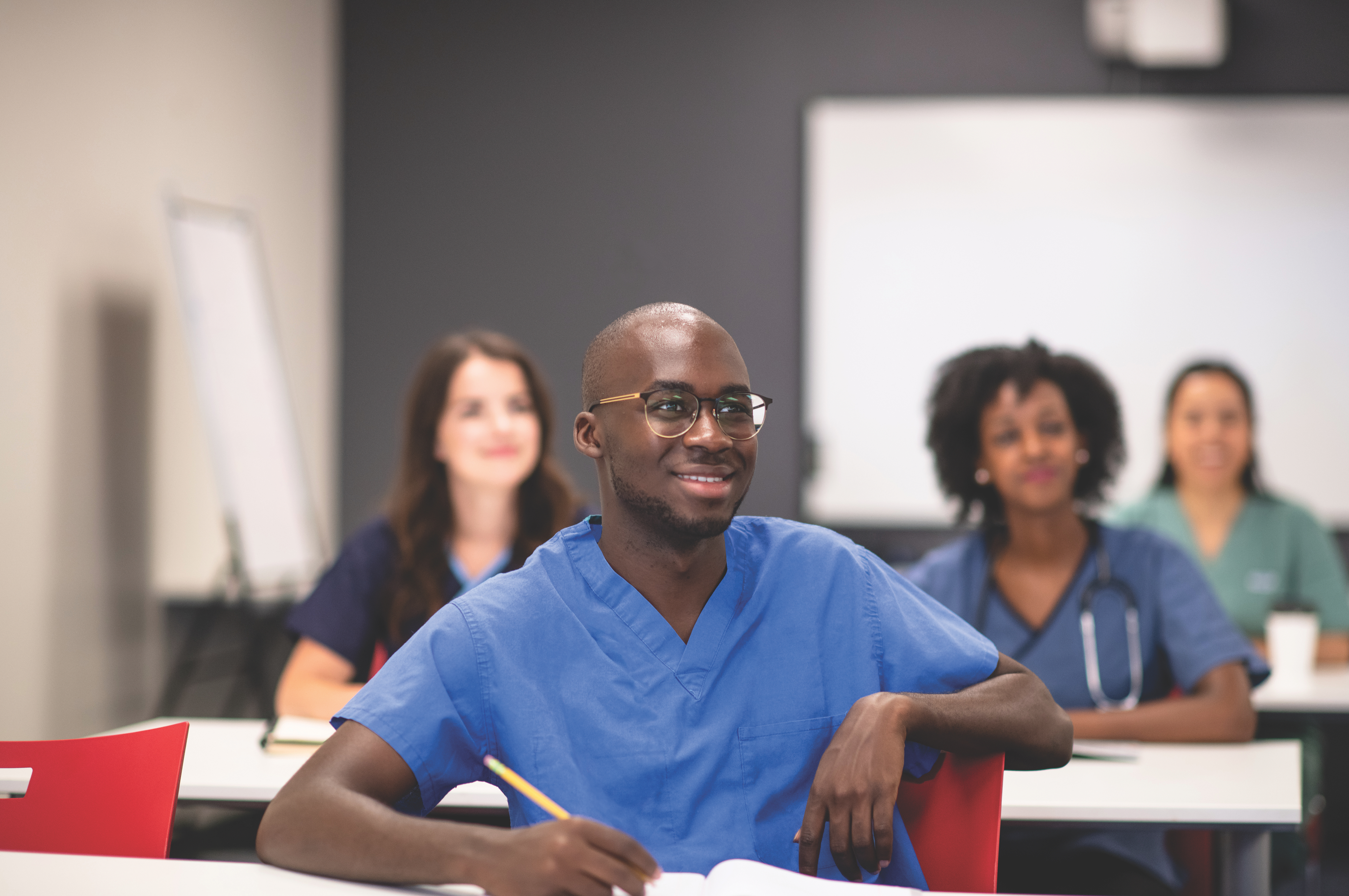 Student engaged during class