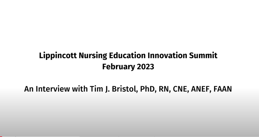 Nursing Education innovation Summit 2023 Tim Bristol interview video thumbnail