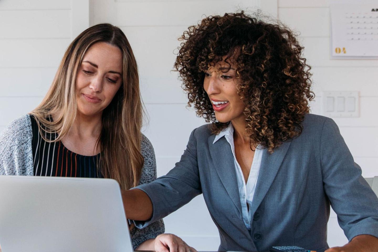 accountant advising client at home