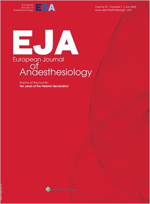 European Journal of Anaesthesiology cover