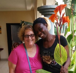 Grantee with patient; submitted by Brenda Mastin