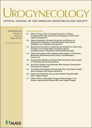 Urogynecology cover