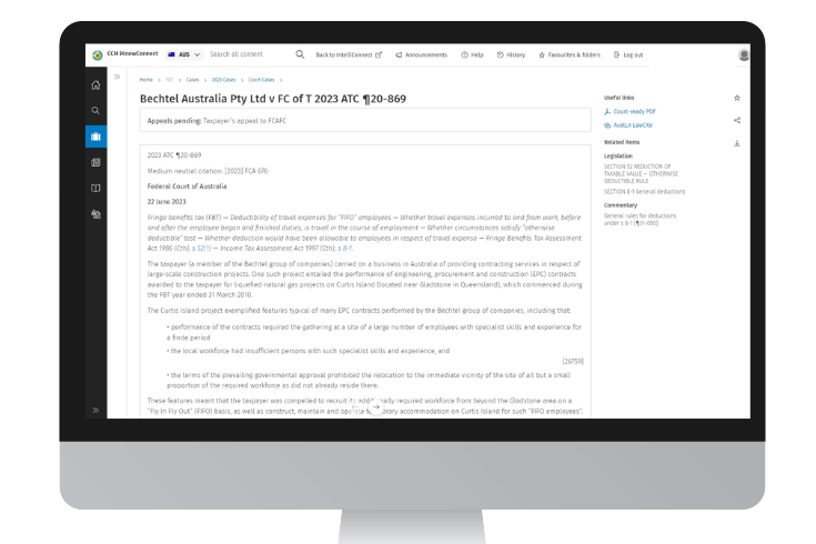 CCH iKnowConnect – FBT (Fringe Benefits Tax) | Wolters Kluwer
