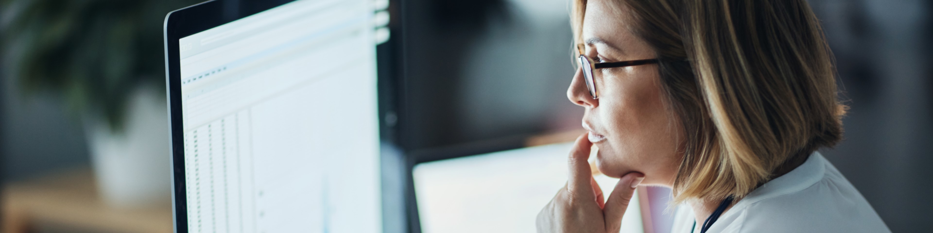 Shot of a businesswoman using a computer at work