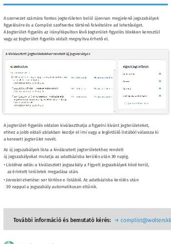 Complist ismertető - Jogterület figyelés