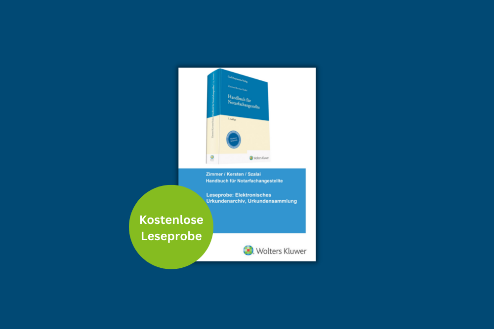 Leseprobe: Zimmer / Kersten / Szalai – Handbuch für Notarfachangestellte
