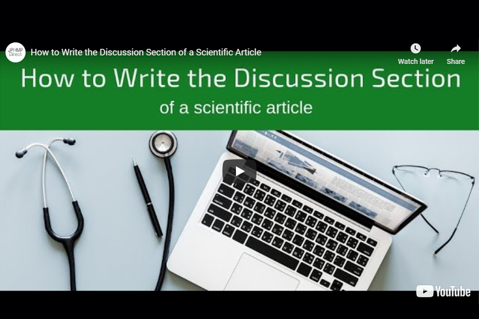 Video tutorial: How to write the discussion section of a